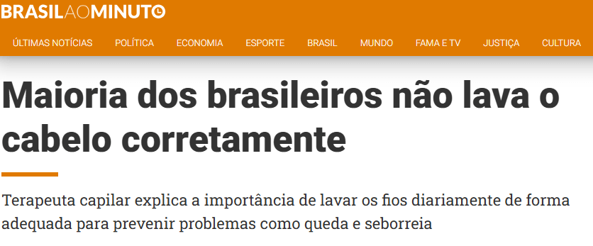 Importância de lavar o cabelo corretamente